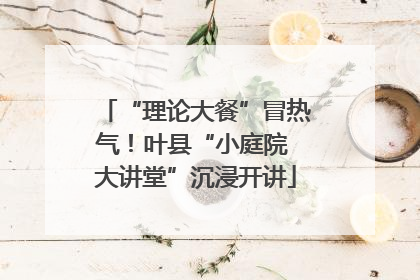 “理论大餐”冒热气！叶县“小庭院 大讲堂”沉浸开讲
