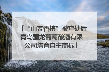 “山寨香槟”被查处后 青岛骊龙葡萄酿酒有限公司培育自主商标