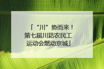“川”势而来！第七届川籍农民工运动会燃动京城