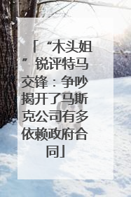 “木头姐”锐评特马交锋：争吵揭开了马斯克公司有多依赖政府合同
