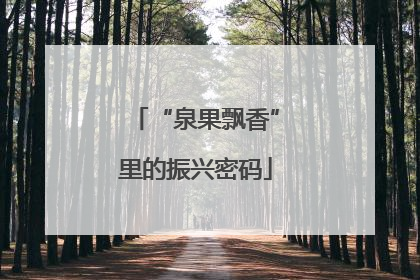 “泉果飘香”里的振兴密码