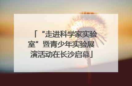 “走进科学家实验室”暨青少年实验展演活动在长沙启幕