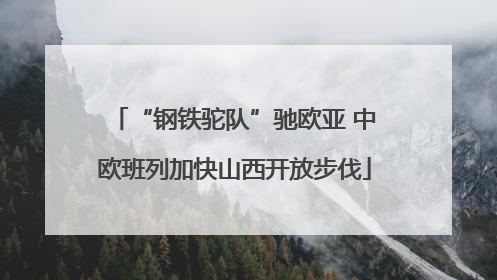 “钢铁驼队”驰欧亚 中欧班列加快山西开放步伐