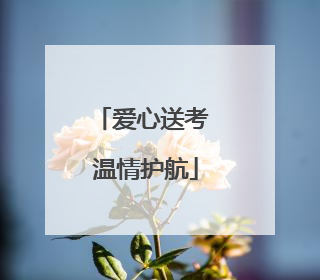 爱心送考 温情护航