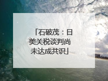 石破茂：日美关税谈判尚未达成共识