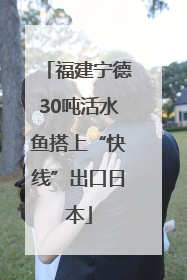 福建宁德30吨活水鱼搭上“快线”出口日本