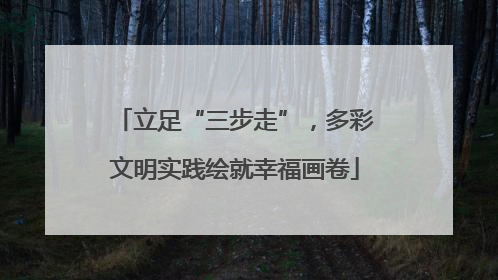 立足“三步走”，多彩文明实践绘就幸福画卷