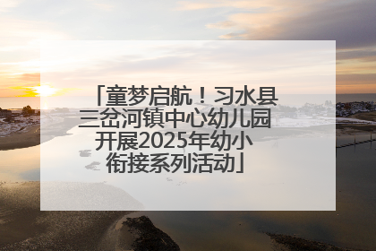 童梦启航！习水县三岔河镇中心幼儿园开展2025年幼小衔接系列活动