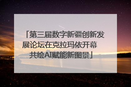 第三届数字新疆创新发展论坛在克拉玛依开幕 共绘AI赋能新图景