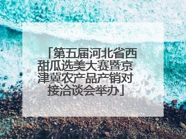 第五届河北省西甜瓜选美大赛暨京津冀农产品产销对接洽谈会举办