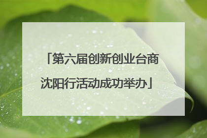 第六届创新创业台商沈阳行活动成功举办
