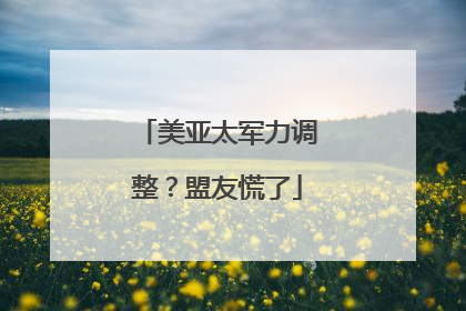 美亚太军力调整？盟友慌了