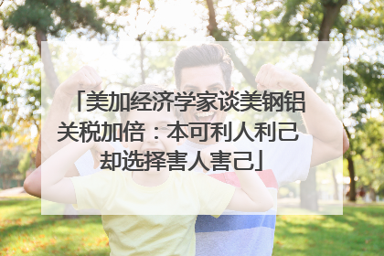 美加经济学家谈美钢铝关税加倍：本可利人利己 却选择害人害己