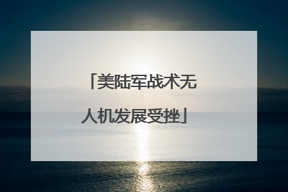 美陆军战术无人机发展受挫