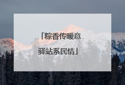 粽香传暖意 驿站系民情