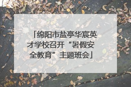 绵阳市盐亭华宸英才学校召开“暑假安全教育”主题班会