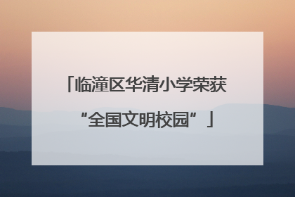临潼区华清小学荣获“全国文明校园”