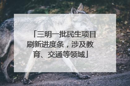 三明一批民生项目刷新进度条，涉及教育、交通等领域