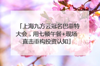 上海九方云冠名巴菲特大会，用七顿午餐+现场直击重构投资认知