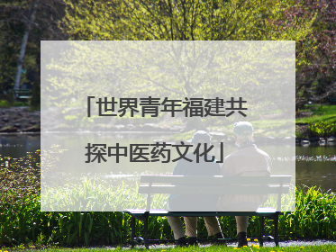 世界青年福建共探中医药文化