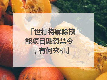 世行将解除核能项目融资禁令，有何玄机