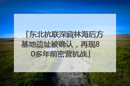 东北抗联深藏林海后方基地遗址被确认，再现80多年前密营抗战