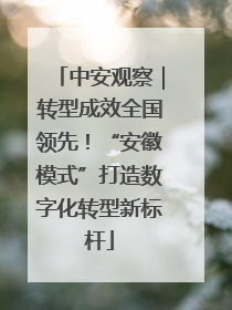 中安观察｜转型成效全国领先！“安徽模式”打造数字化转型新标杆