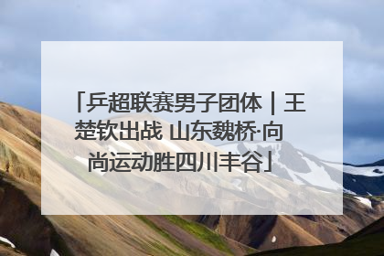 乒超联赛男子团体｜王楚钦出战 山东魏桥·向尚运动胜四川丰谷
