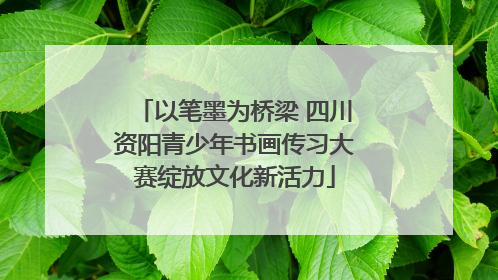 以笔墨为桥梁 四川资阳青少年书画传习大赛绽放文化新活力