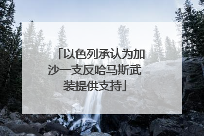以色列承认为加沙一支反哈马斯武装提供支持
