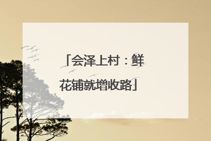 会泽上村：鲜花铺就增收路