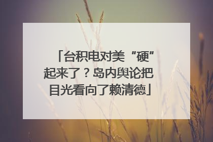 台积电对美“硬”起来了？岛内舆论把目光看向了赖清德