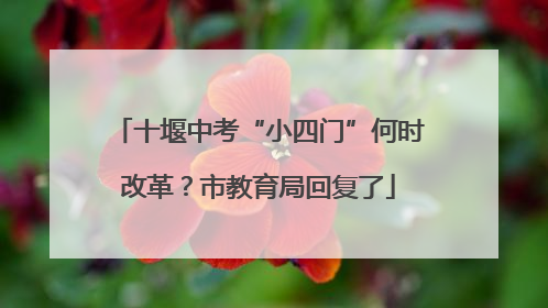 十堰中考“小四门”何时改革？市教育局回复了