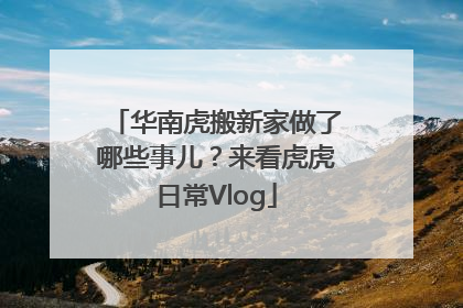 华南虎搬新家做了哪些事儿？来看虎虎日常Vlog