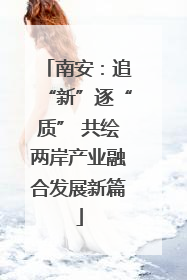 南安：追“新”逐“质” 共绘两岸产业融合发展新篇
