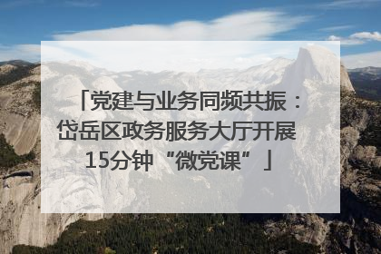 党建与业务同频共振：岱岳区政务服务大厅开展15分钟“微党课”