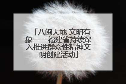 八闽大地 文明有象——福建省持续深入推进群众性精神文明创建活动