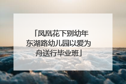 凤凰花下别幼年 东湖路幼儿园以爱为舟送行毕业班