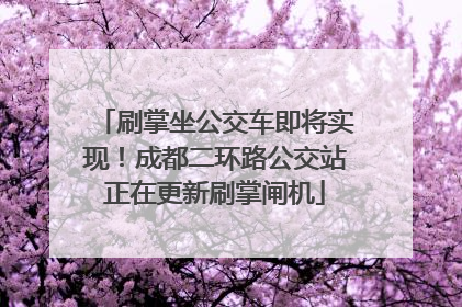 刷掌坐公交车即将实现！成都二环路公交站正在更新刷掌闸机