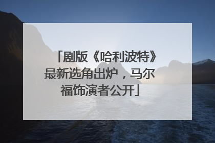 剧版《哈利波特》最新选角出炉，马尔福饰演者公开
