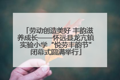 劳动创造美好 丰韵滋养成长——怀远县龙亢镇实验小学“悦劳丰韵节”闭幕式圆满举行