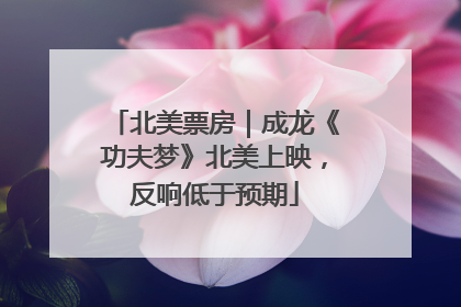 北美票房｜成龙《功夫梦》北美上映，反响低于预期