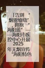 告别 “烟雾缭绕”，拥抱 “海阳蓝”——海阳市疾控中心开展2025 年无烟宣传“海阳特色”实践记录