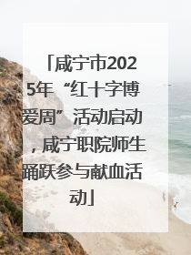 咸宁市2025年“红十字博爱周”活动启动，咸宁职院师生踊跃参与献血活动