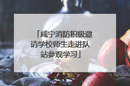 咸宁消防积极邀请学校师生走进队站参观学习