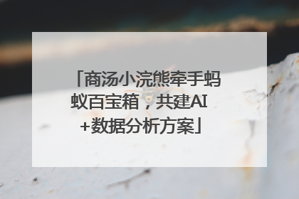 商汤小浣熊牵手蚂蚁百宝箱，共建AI+数据分析方案