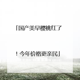国产美早樱桃红了！今年价格更亲民