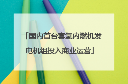 国内首台套氢内燃机发电机组投入商业运营