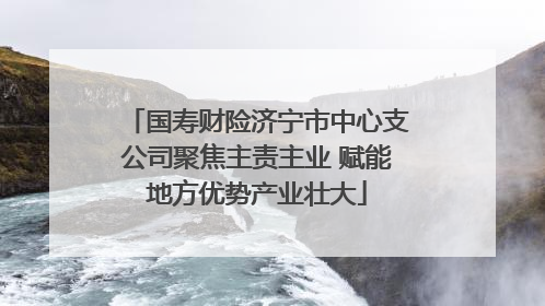 国寿财险济宁市中心支公司聚焦主责主业 赋能地方优势产业壮大