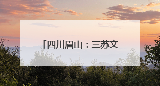 四川眉山：三苏文化从街巷走向世界